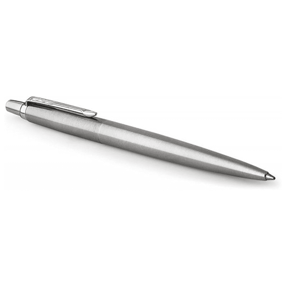 Ручка шариковая автоматическая "Parker Jotter Stainless Steel CT", 0.7 мм, серебристый, стерж. синий - 2