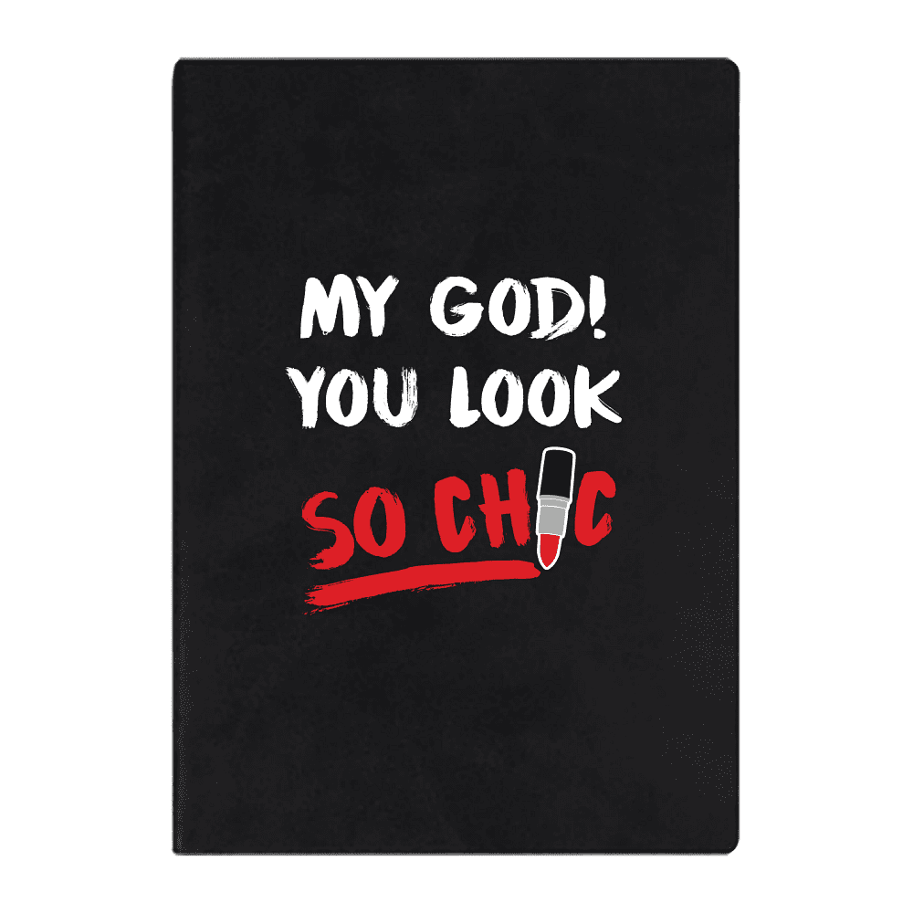Ежедневник недатированный "My god! You look so chic", А5, 272 страницы, черный 