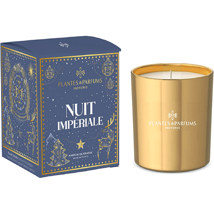 Свеча ароматическая PLANTES&PARFUMS "Imperial Night", Christmas Collection 2026, 180 гр