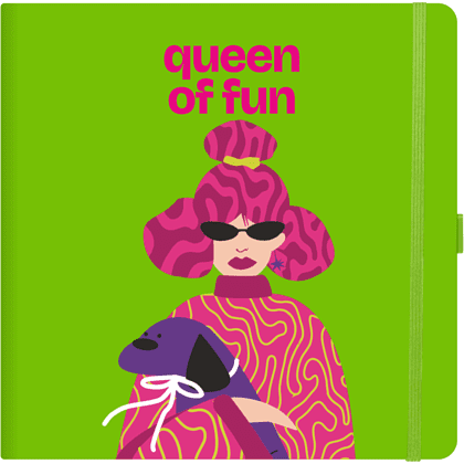 Скетчбук "Queen of fun", 12х12 см, 140 г/м2, 80 л, зеленый луг