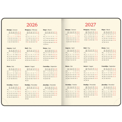 Ежедневник датированный "Iguana" на 2026 год, А4, 336 страниц, красный, срез золотой - 7