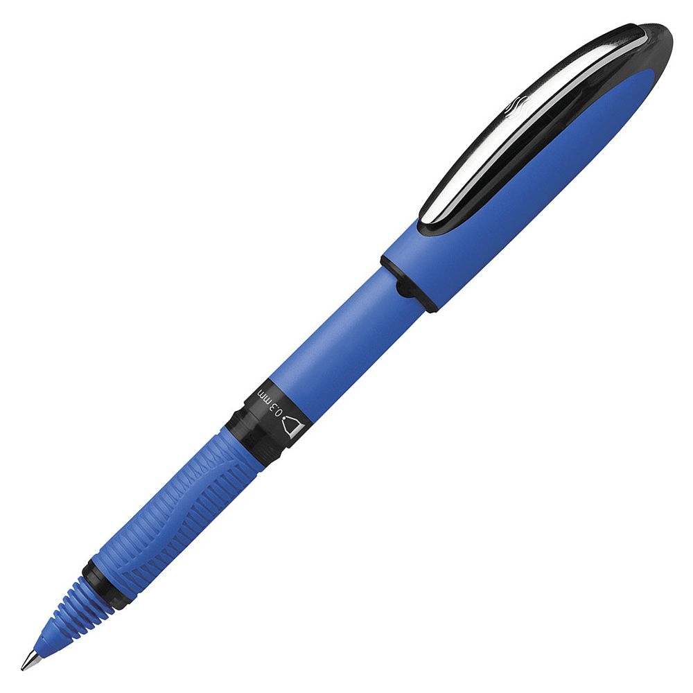 Ручка-роллер "Schneider One Hybrid C", 0.3 мм, синий, черный, стерж. черный