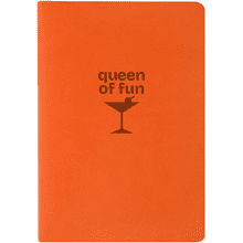 Бизнес тетрадь А5 «Queen of fun» soft touch, оранжевый