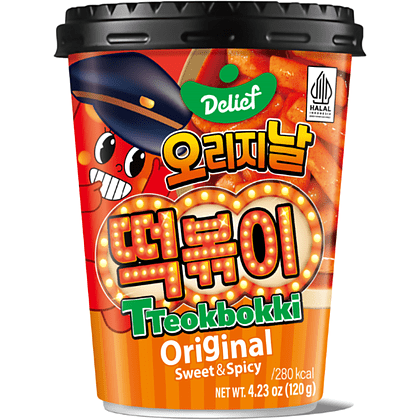 Токпокки "DELIEF. Tteokbokki Original flavor", сладко-острые, 120 гр