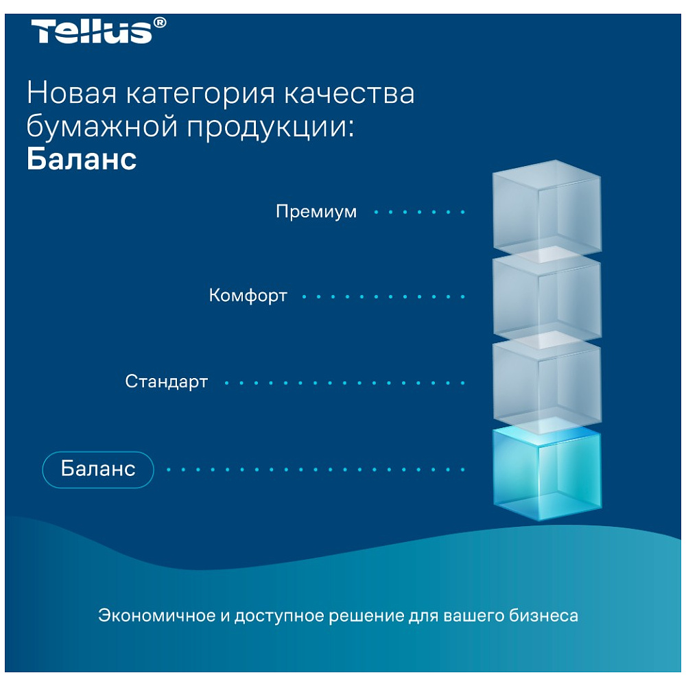 Полотенца бумажные Tellus Синглфолд Баланс, листовые, 1 слой, 250 листов, H3 - 9