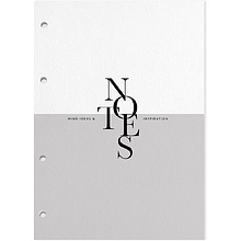Сменный блок для тетради на кольцах Be Smart "Notes", А5, 80 листов, в линейку, серый