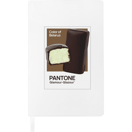 Блокнот «Color of Belarus. Pantone Glamour-Glazour», А5, 128 листов, в точку, белый, голубой