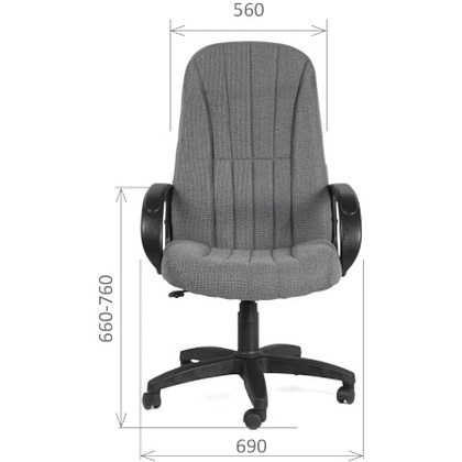 Кресло для руководителя "Chairman 685", ткань, пластик, серый - 7