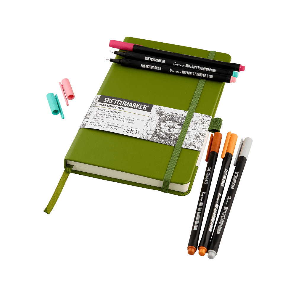 Ручка капиллярная "Sketchmarker Artist fine pen Mid", 6 шт - 3