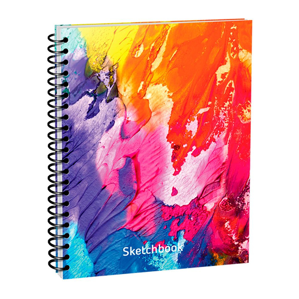 Скетчбук "Монотипия", А5, 100 листов, разноцветный