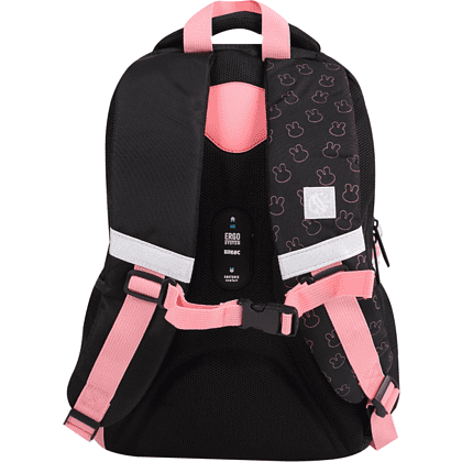 Рюкзак школьный "COMFORT Life Cat fun", черный, розовый - 5