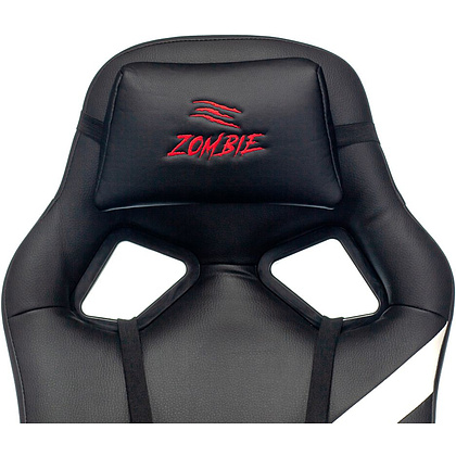 Кресло игровое "Zombie DRIVER", экокожа, пластик, черный, белый - 6