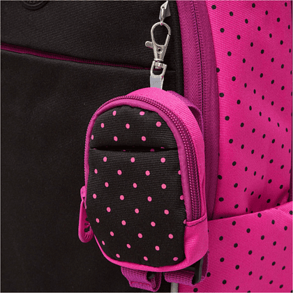 Рюкзак школьный "Greezly", с карманом для ноутбука, черный, розовый - 5