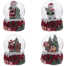 Фигурка "Мишка, Снеговик, Дед Мороз, Олень", 6.5х6.5х9 см, ассорти