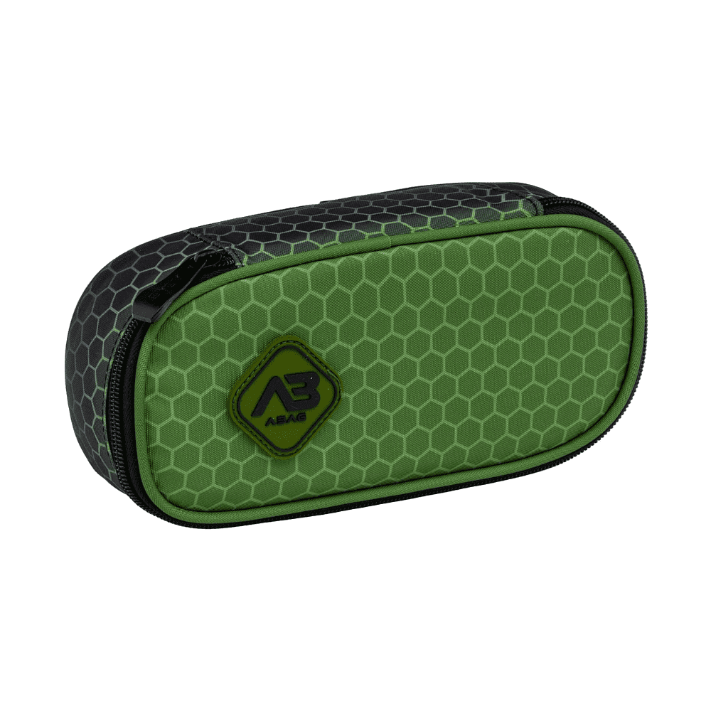 Пенал "Hexagon Green Ombre", 1 отделение, зеленый