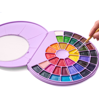 Краски акварельные "Himi", набор, 38 цветов, фиолетовый футляр - 3