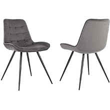 Стул Бюрократ "CH-K2_2", ткань, темно-серый, металл, комплект 2 штуки