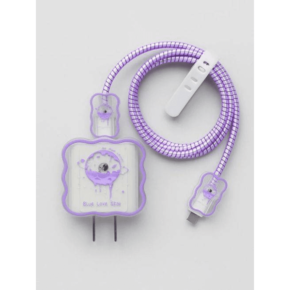 Набор защитный для зарядного устройства "Космо", 5 предметов, фиолетовый - 2