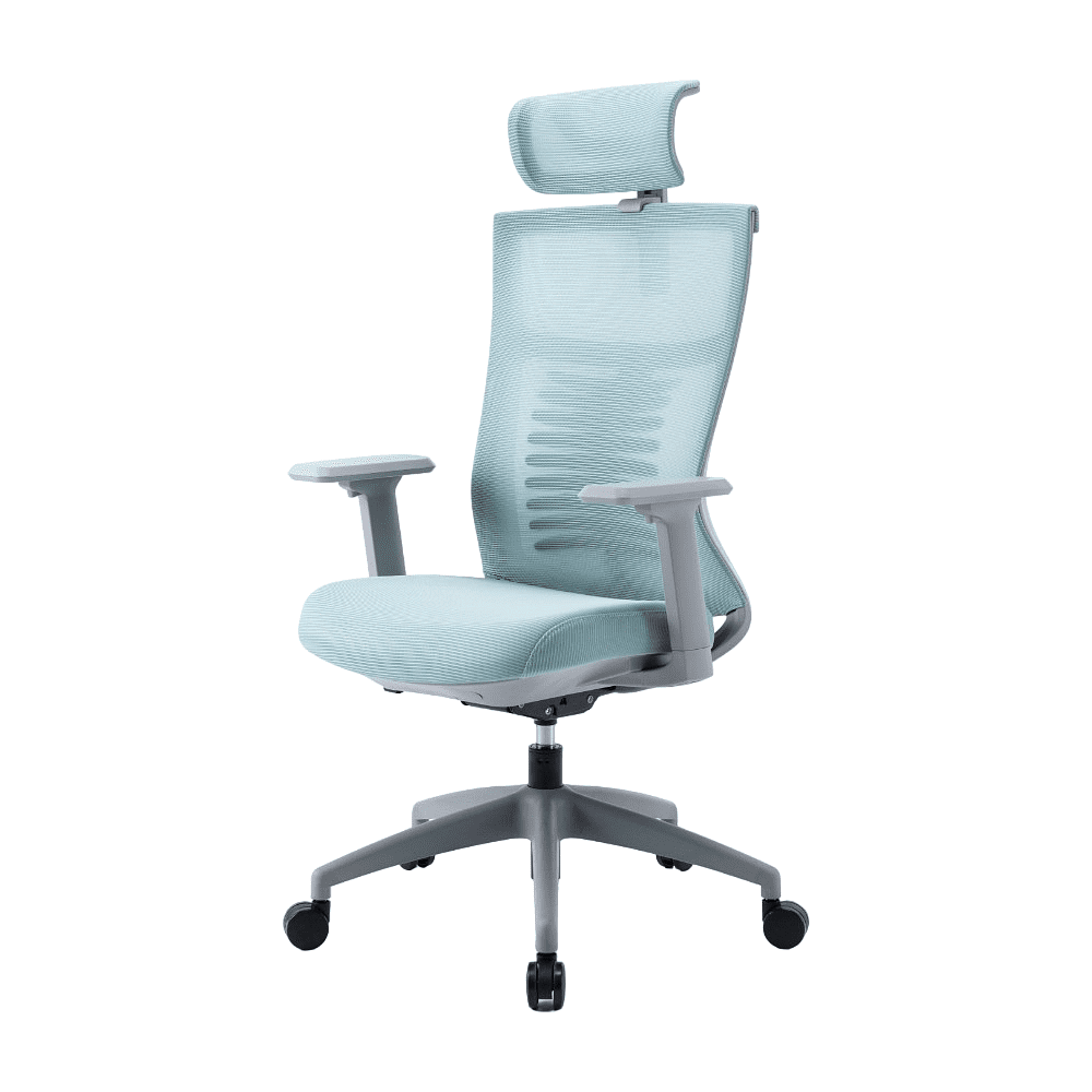 Кресло для руководителя EVOLUTION "FISHBONES", ткань, сетка, пластик, аквамарин - 6