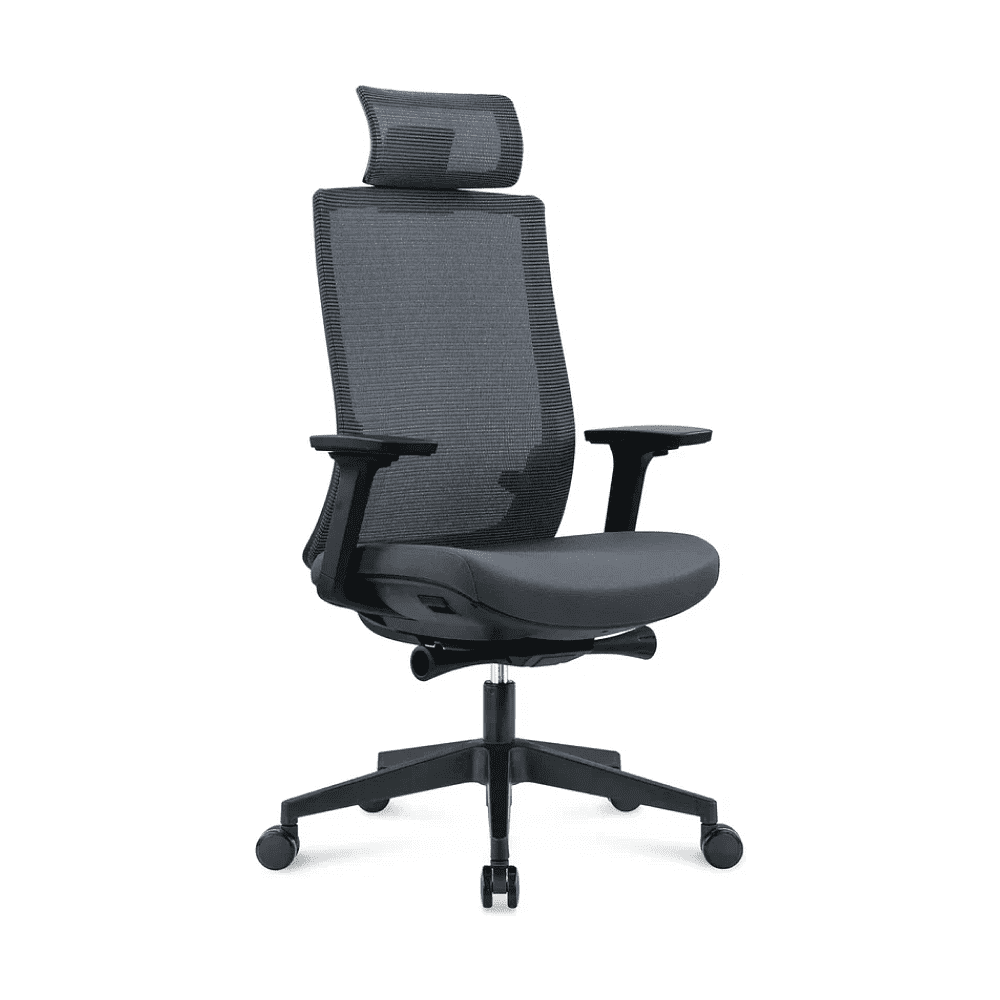 Кресло для руководителя SitZone "CH-312А", ткань, пластик, черный