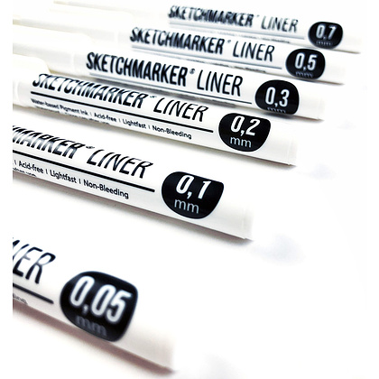 Ручка капиллярная "Sketchmarker", 0.1 мм, черный - 6