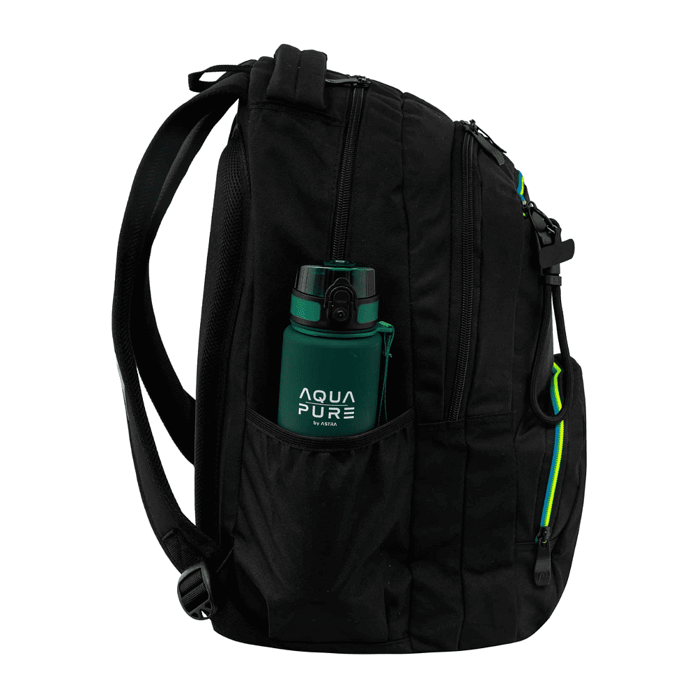 Рюкзак для учащихся начальных классов "Black Green/Blue", черный - 3
