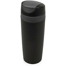 Кружка термическая "Лайт", пластик, 450 мл, черный, темно-серый