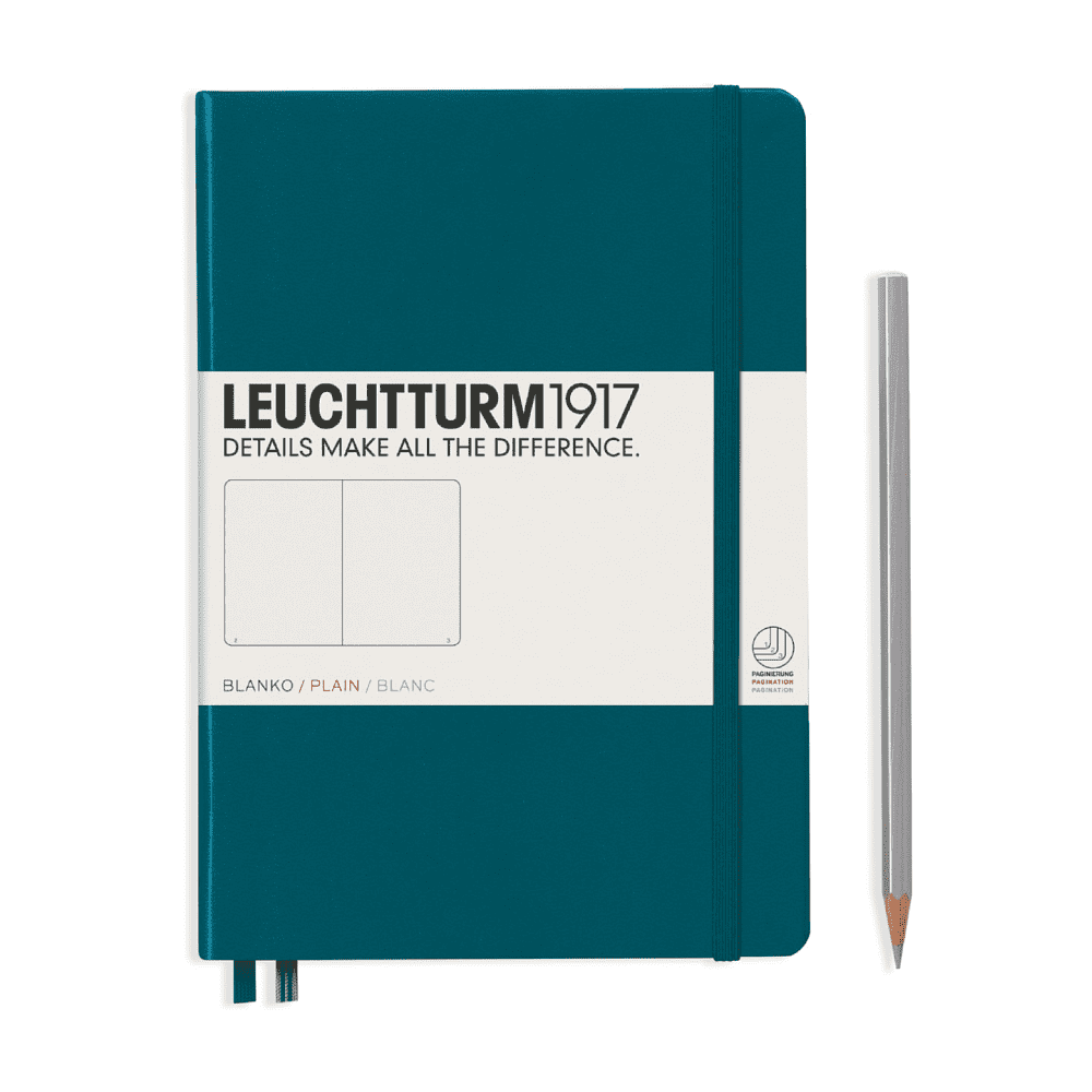 Блокнот "Leuchtturm1917. Classic", А5, 251 листов, нелинованный, тихоокеанский зеленый