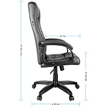 Кресло для руководителя Helmi HL-E80 "Ornament", экокожа, пластик, черный