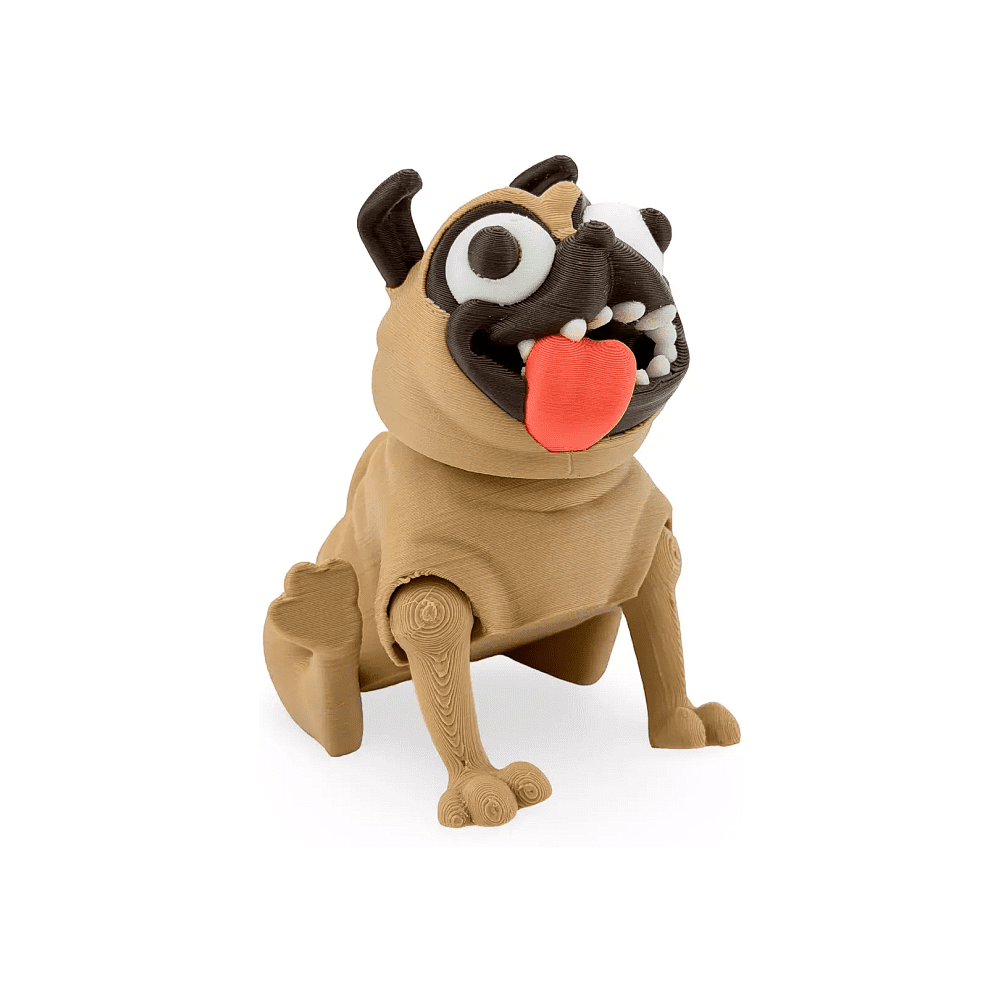 Игрушка 3D "Мопс Персик" - 3