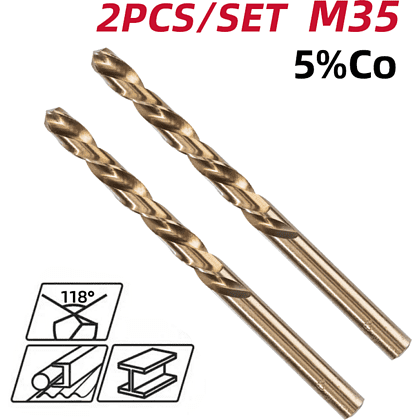 Сверло по металлу Deli RS EDH-MHZ015-E2, 1.5 мм, DIN 338, HSCo 5%, 2 шт. - 2 Сверло по металлу Deli RS EDH-MHZ015-E2, 1.5 мм, DIN 338, HSCo 5%, 2 шт. - 2