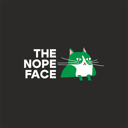 Алюминиевая бутылка "The nope face", черный - 2