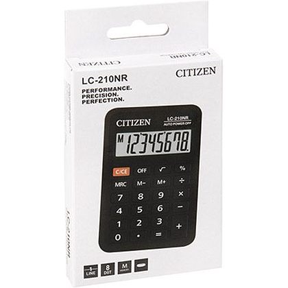 Калькулятор карманный Citizen "LC-210NR", 8-разрядный, черный - 3