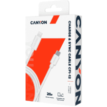 Кабель Canyon "CNE-CFI12W", 2 м, белый