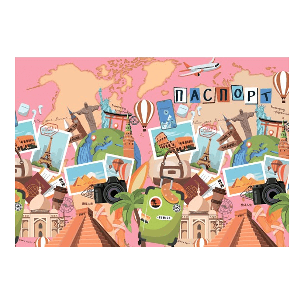Обложка для паспорта "Travel", разноцветный - 3