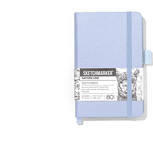 Скетчбук "Sketchmarker", 9х14 см, 140 г/м2, 80 листов, пыльный голубой