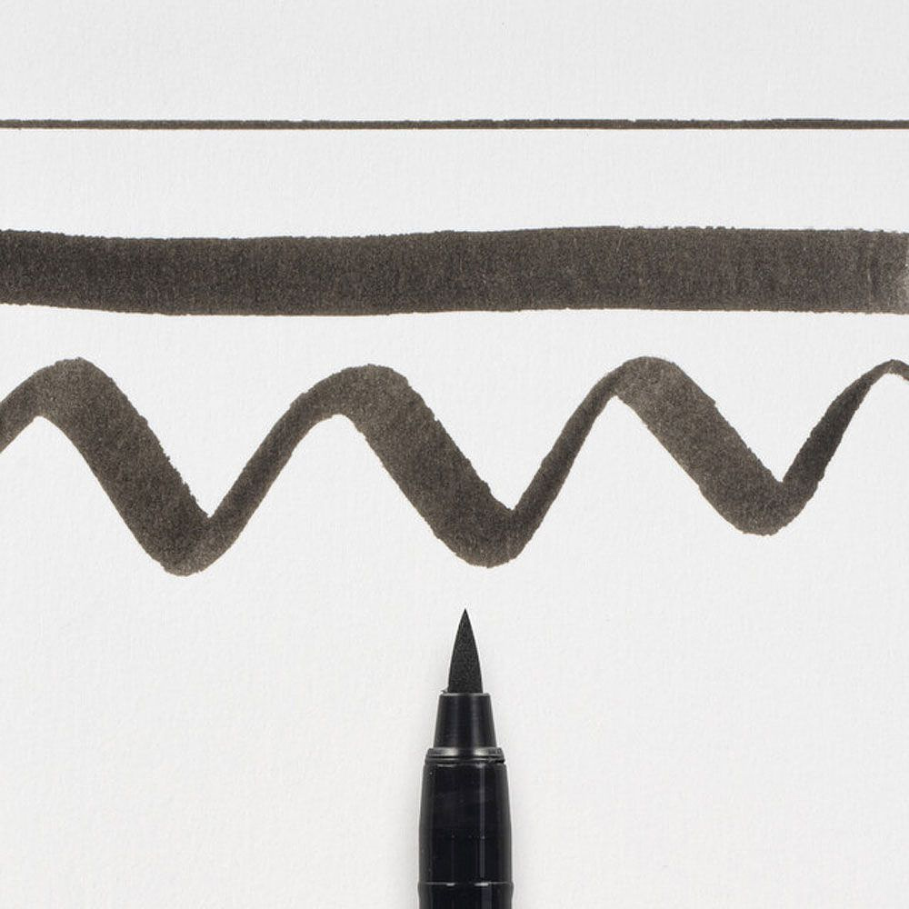 Ручка капиллярная "Pigma Brush Pen", MB, черный - 3