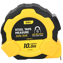 Рулетка Deli YS EDL9003P, 10 м х 25 мм, желтый, черный
