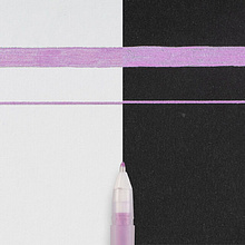 Ручка гелевая "Gelly Roll Metallic", 1.0 мм, прозрачный, стерж. розовый