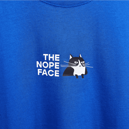 Набор сувенирный «Футболка оверсайз «The nope face», синий классический + Блокнот A5 «The nope face» из моющегося крафта, темно-синий» - 4 Набор сувенирный «Футболка оверсайз «The nope face», синий классический + Блокнот A5 «The nope face» из моющегося крафта, темно-синий» - 4