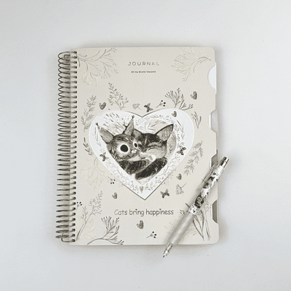 Книга записная  "Love me", В5, 120 листов, клетка, линейка, точка, бежевый - 9