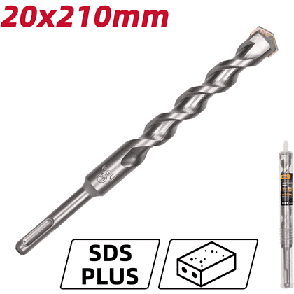 Бур по бетону Deli YS EDH-Y20210, 20 x 210 мм, SDS-PLUS - 2 Бур по бетону Deli YS EDH-Y20210, 20 x 210 мм, SDS-PLUS - 2