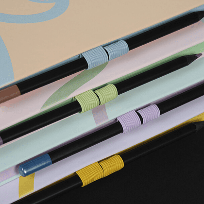 Блокнот "Doodle lilac paper", А5, 96 листов, голубой, срез фиолетовый - 8