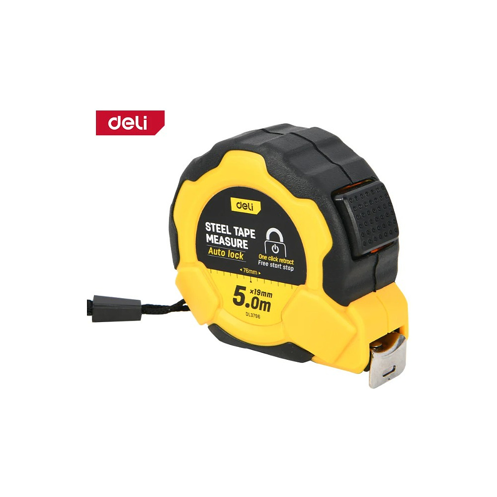 Рулетка Deli YS EDL3798, 5 м х 19 мм, желтый, черный - 3