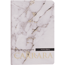 Ежедневник недатированный "Carrara", А7, 416 страниц, белый, золотой