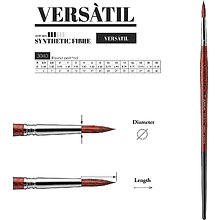 Кисть для рисования "Escoda Versatil Brush L/H 3040", синтетика, круглая, №10