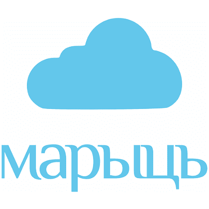 Футболка унисекс "Марыць", M-L, хлопок, белый, голубой - 2