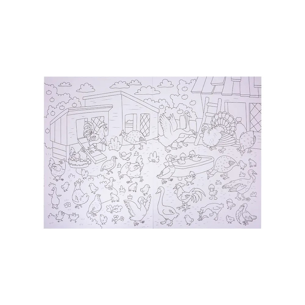 Раскраска "Раскраска-виммельбух. Домашние животные" - 4