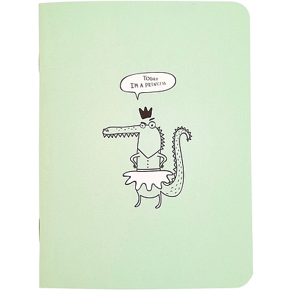 Блокнот "Strange animals крокодил", А6, 32 листа, клетка, зеленый