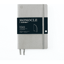 Блокнот "Leuchtturm1917. Monocle", B6+, 128 страниц, в точку, на резинке, светло-серый